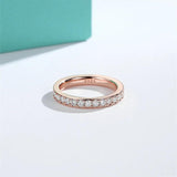 Charming 2.0mm D VVS1 Moissanite Diamonds Eternity Rings - Silver Wedding Engagement Rings For Women