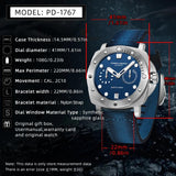 New Diver Men's Automatic Mechanical Watches - Stainless Steel Sapphire Glass 20Bar Sport Wristwatches for Men - The Jewellery Supermarket