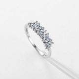 New Arrival Silver Stackable Heart Ring - Shining Clear AAAA Simulated Diamonds Wedding Engagement Jewellery - The Jewellery Supermarket