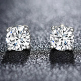 Astounding 0.5 Carat D Colour Moissanite Diamonds Stud Earrings For Women - Silver Shining Wedding Fine Jewellery