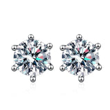 Excellent 18KWGP VVS1 D Colour 2ct Moissanite Diamonds Studs Earrings for Women Silver Fine Jewellery - The Jewellery Supermarket