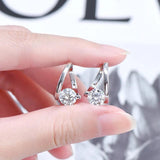 Trendy 1.0ct D Colour VVS1 Moissanite Diamonds Twist Hoop Earrings For Women Silver Party Solitaire Jewellery - The Jewellery Supermarket