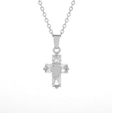 Luxury Delicate Gold Colour Shining AAA Zircon Crystals Cross Pendant Necklace - Religious Amulet Jewellery - The Jewellery Supermarket
