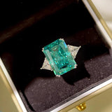 Superb High Quality AAAAA High Carbon Square Radiant Cut Green Blue Yellow Diamond Rings -  Fine Jewellery - The Jewellery Supermarket