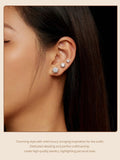 Shiny Round Cut Platinum Plated Moissanite 2CT D Colour VVS1 EX  Stud Moissanite Diamons Earrings Silver Earrings - The Jewellery Supermarket