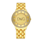 Luxury Famous Brand Watch For Women - Water Resistant Gold Stainless Steel Diamond Quartz Wristwatches