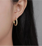 Delicate 18KGP D Color VVS1 Moissanite Diamonds Hoop Earrings For Women Silver Diamond Fashion Party Jewellery - The Jewellery Supermarket