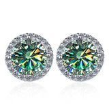 Attractive 18K Gold Plated D Colour Moissanite Diamonds Earrings for Women Silver Sparkling Fine Jewellery - The Jewellery Supermarket
