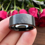 New Arrival Pipe Cut Brushed Finish 6MM 8MM Classic Tungsten Carbide Rings for Men Women - Dailylife Gift Comfort Fit Jewellery - The Jewellery Supermarket