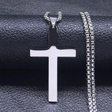 Popular Cross Stainless Steel Choker Necklace - Gold Colour Men's Chain Necklace Christian Jewellery - The Jewellery Supermarket