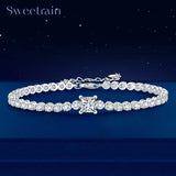 Radiant 1ct D Color VVS1 14K WGP Radiant Cut Square High Quality Moissanite Diamonds Bracelets - Luxury Jewellery