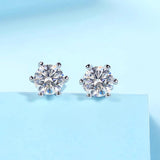 Superb 18WGP VVS1 D Colour 0.5 CT 100% Moissanite Diamonds Stud Earrings - Silver Pass Diamond Test Fine Jewellery