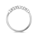 Delicate 14KGP Moissanite Diamonds Eternity Rings - Silver Wedding Engagement Rings for Women Fine Jewellery  - The Jewellery Supermarket