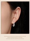 Chic Multiple Size Moissanite Diamonds Hoop Earrings Solid 925 Sterling Silver Ear Buckles for Women - Fine Jewellery - The Jewellery Supermarket
