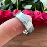New Multi-Faceted Brushed Finish Fashion 6MM 8MM Men Women Tungsten Hammer Ring - Wedding Ring Popular Jewellery
