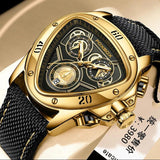 Luxury Square Quartz Famous Brand  Waterproof Luminous Chronograph Men's Hipster Watches