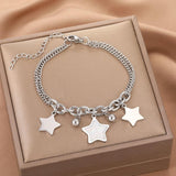 New Stainless Steel Charm Bracelets Sweet Stars Shell Pendants Bell Elegance Chain New Design Fashion Bracelet - The Jewellery Supermarket