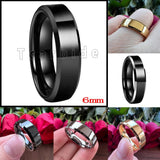 Popular Beveled Polished 6MM 8MM Tungsten Trendy Wedding Engagement Ring - Gift Jewellery For Men and Women
