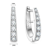 Sparkling D Colour VVS1 Micro Inlaid Clear Moissanite Diamonds Hoop Earrings For Women Silver Fashion Jewellery