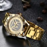 New European Fashion Luxury Brand Quartz Casual Stainless Steel Ladies Watches with CZ Crystals - Ideal Gifts