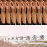 18K White Gold VVS1 Clarity Round 0.1-2ct D Colour Moissanite Diamonds Earrings Silver Screw Back Earrings - The Jewellery Supermarket