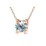 Luxury 1CT D Colour Shiny Moissanite Diamond Pendant Necklace for Women - 925 Sterling Silver Fine Jewellery