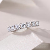 Admirable VVS1 Moissanite Diamonds Eternity Rings for Women - Engagement Promise Wedding Fine Jewellery Rings