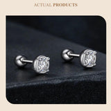Lovely Round 0.1 CT Moissanite Diamonds Stud Earrings For Women - Sterling Silver Original Moissanite Fine Jewellery - The Jewellery Supermarket