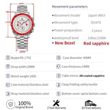Top Brand AK Project Stainless Steel Sapphire Glass Speed Chronograph Automatic Date Luxury Quartz Wrist Watches - The Jewellery Supermarket