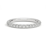 Pretty Crown Single Tail Moissanite Diamonds Eternity Rings - Wedding Engagement Fine Silver Rings for Women
