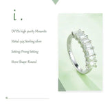 Gorgeous D Color Baguette Shape Emerald Cut Full Moissanite Diamonds Eternity Fine Jewellery Rings For Women - The Jewellery Supermarket