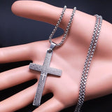 Spanish Lord's Prayer Cross Necklace Stainless Steel Religious Scripture Necklaces - Christian Gift Jewellery - The Jewellery Supermarket