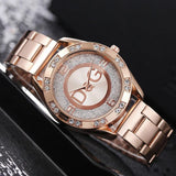 New European Fashion Luxury Brand Quartz Casual Stainless Steel Ladies Watches with CZ Crystals - Ideal Gifts - The Jewellery Supermarket