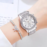 New Arrival Fashion Rose Gold Ladies Bracelet Stainless Steel Silver Strap Female Quartz Watches for Women