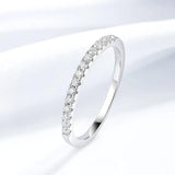 Moissanite Diamonds Ring Matching Wedding Diamond Ring for Women - Silver Female Crown Single Tail Fine Ring - The Jewellery Supermarket