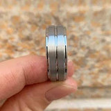New Arrival Charm Jewellery Groove Band 8mm Tungsten Carbide Wedding Rings for Men Size 8-13