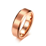 New Arrival 1 Pair 6mm 4mm Rose Gold Colour AAA CZ Crystal Tungsten Carbide Couples Wedding Rings for Women and Men - The Jewellery Supermarket