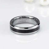 New Arrival 6mm Polished Big Size 5-13 Black Mens Unisex Tungsten Carbide Comfort Fit Wedding Rings