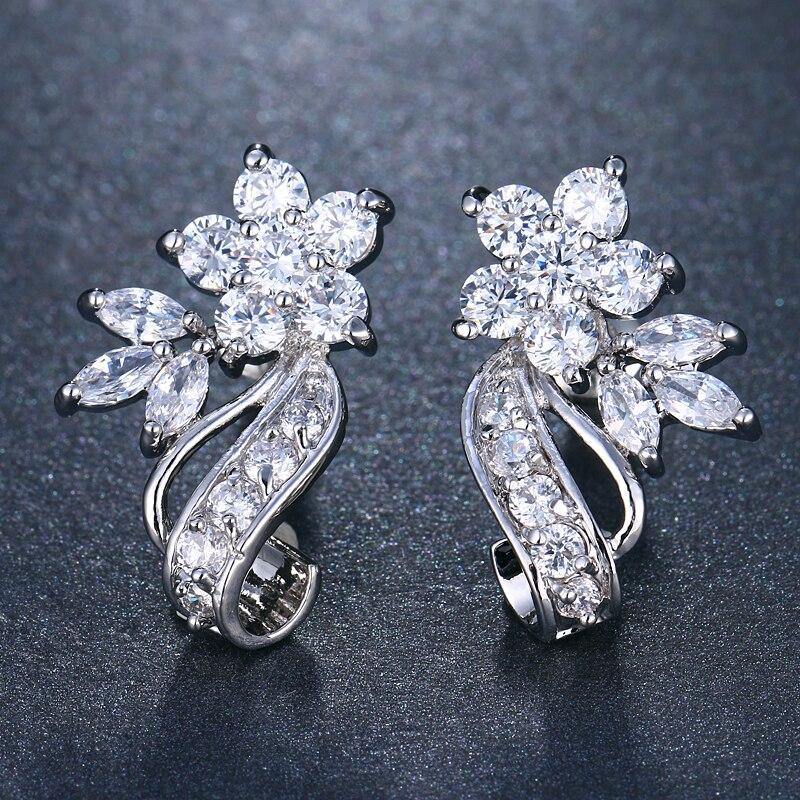 Adorable Red AAA CZ Crystal Colorful Flower Stud Earrings - Best Online Prices by Jewellery Supermarket - The Jewellery Supermarket