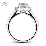 Amazing 1.25 Carat Simulated Lab Diamond Silver Luxury Halo Ring - The Jewellery Supermarket
