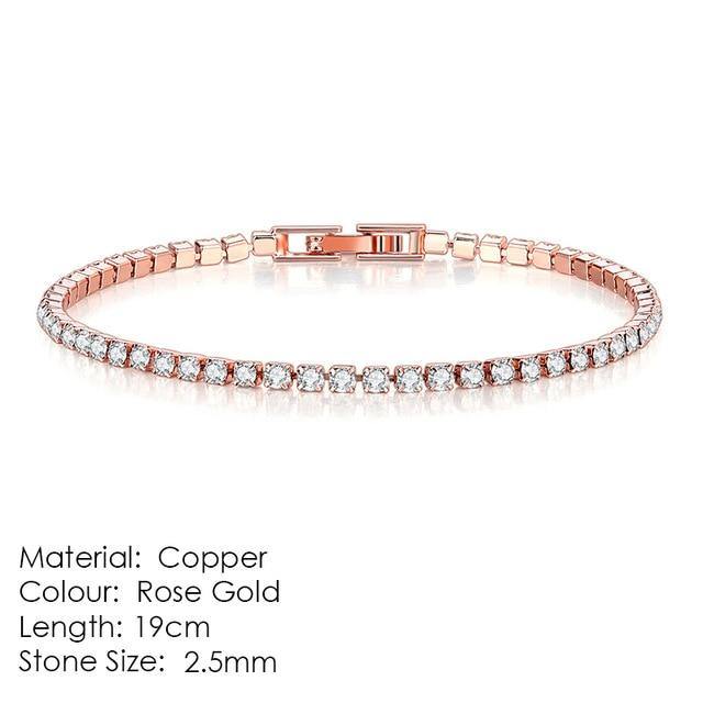 Appealing AAA Cubic Zirconia Bracelet 4 Color 4 Claws Mosaic - Best Online Prices by Jewellery Supermarket - The Jewellery Supermarket