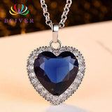 Appealing Blue AAA CZ Heart Of The Ocean Necklace For Women- Wholesale Prices by Jewellery Supermarket