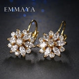 Attractive AAA Zircon Flower Stud Earrings - Best Online Prices by Jewellery Supermarket