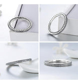 Authentic 925 Sterling Silver Hearts Ring AAA+ Cubic Zirconia Engagement Ring