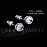 Brand Design Elegant 1 carat Simple Round AAA+ Cubic Zirconia Diamonds Stud Earrings - The Jewellery Supermarket