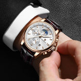 Brand New Famous Brand Luxury Fashion Leather Quartz Chronograph Wristwatches - The Jewellery Supermarket