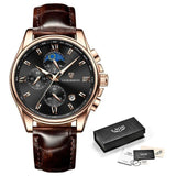 Brand New Famous Brand Luxury Fashion Leather Quartz Chronograph Wristwatches - The Jewellery Supermarket