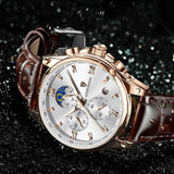 Brand New Famous Brand Luxury Fashion Leather Quartz Chronograph Wristwatches