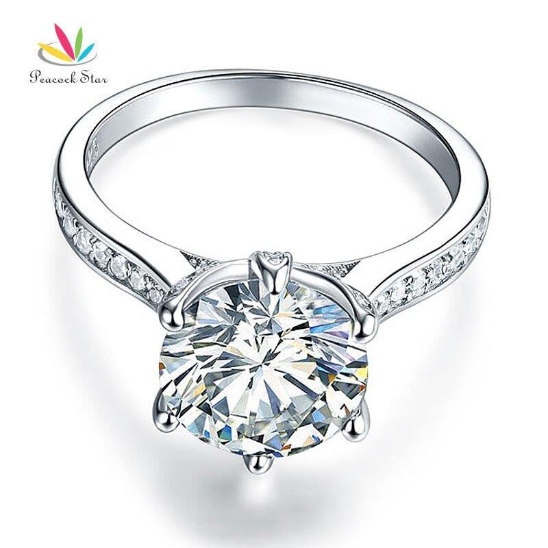 Brilliant 3 Ct Silver Simulated Lab Diamond Luxury Wedding Anniversary Engagement Ring - The Jewellery Supermarket