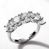 Brilliant Silver Color AAA+ Cubic Zirconia Diamonds Luxury Design Ring